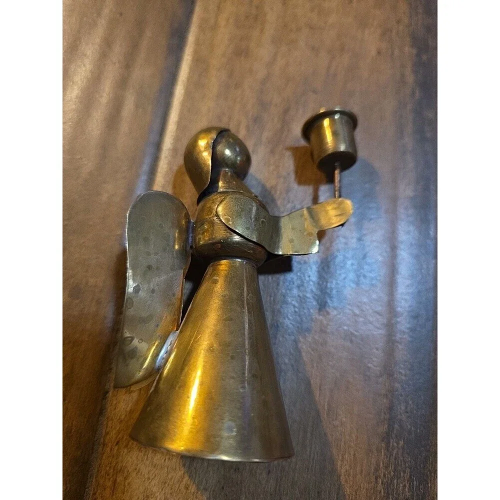 Vintage Brass & Copper Angel Candleholder